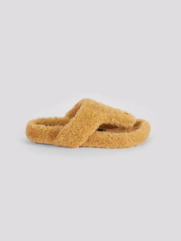 картинка Меховые шлепанцы LOEWE магазин PodiumRed являющийся официальным дистрибьютором в России