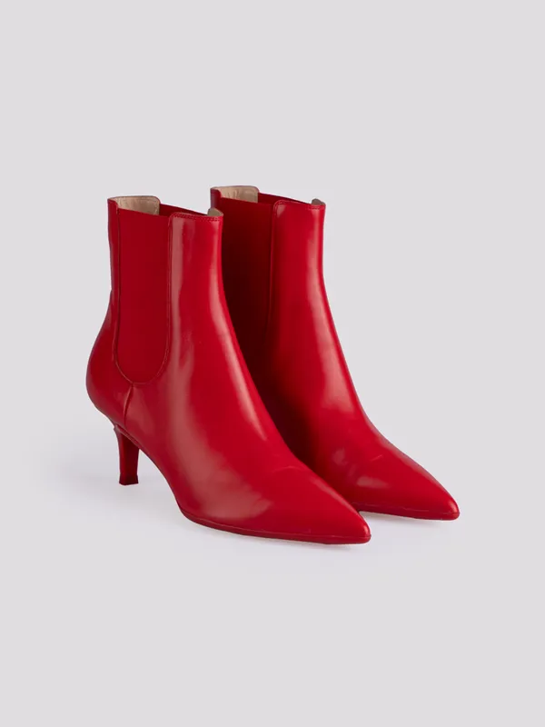 картинка Кожаные ботильоны GIANVITO ROSSI магазин PodiumRed являющийся официальным дистрибьютором в России_2