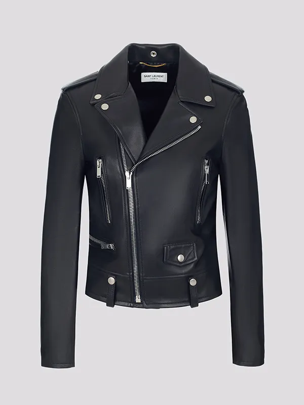 картинка Кожаная куртка SAINT LAURENT магазин PodiumRed являющийся официальным дистрибьютором в России