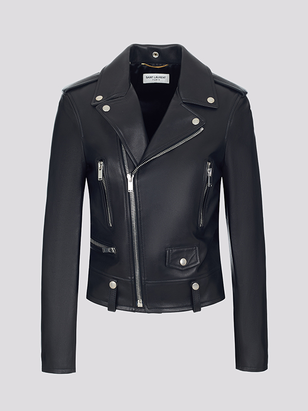 картинка Кожаная куртка SAINT LAURENT магазин PodiumRed являющийся официальным дистрибьютором в России